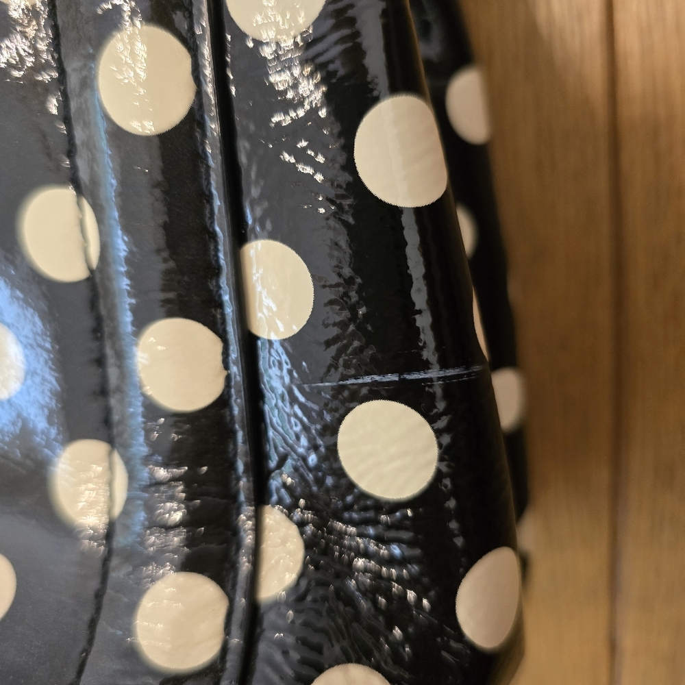 Kate Spade Black and Cream Polka Dot Shoulder Bag, EUC - Picture 7 of 12